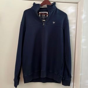 Crew Clothing Quarter Zip Up - men’s M - Navy Blue